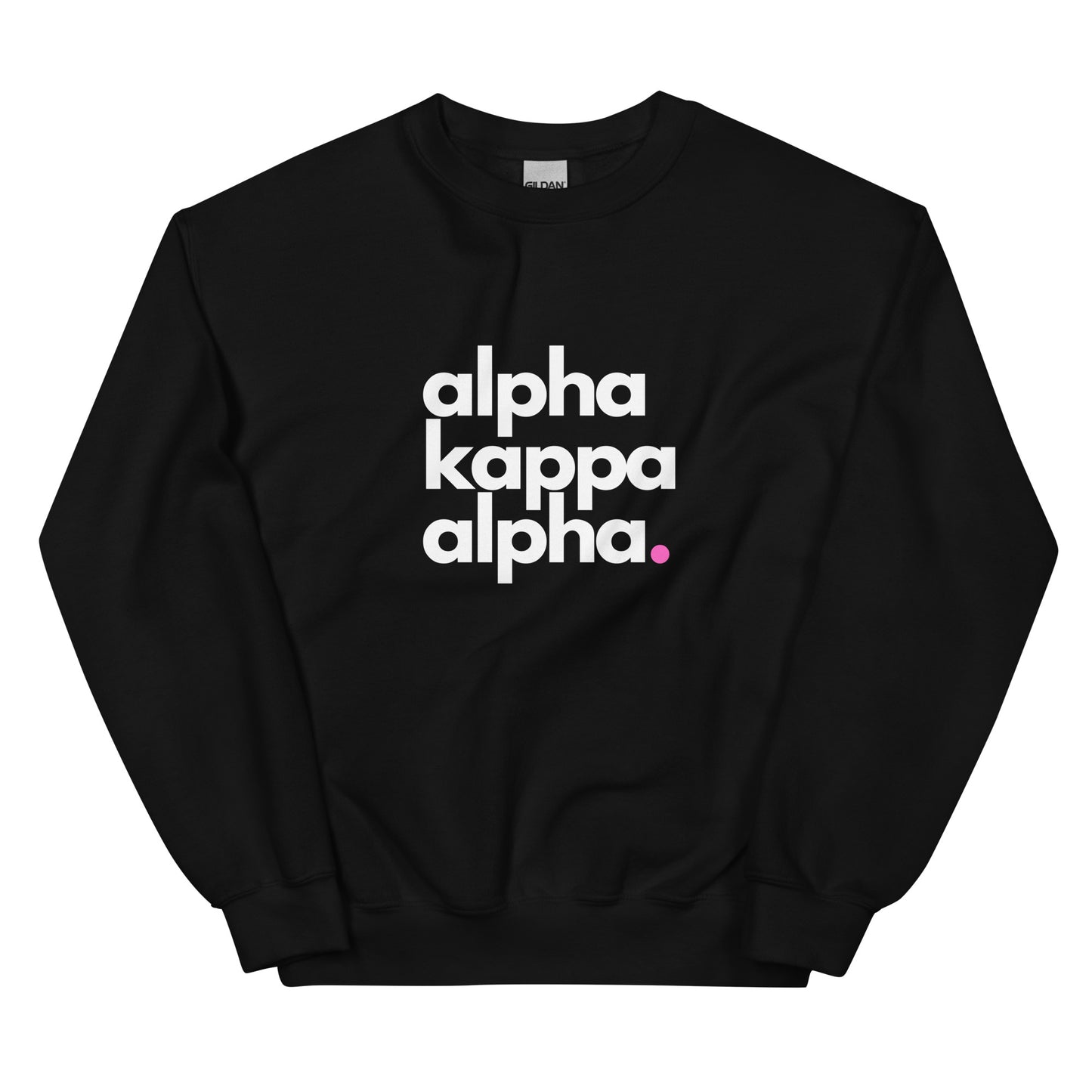 AKA - Black Sweatshirt, Pink Dot