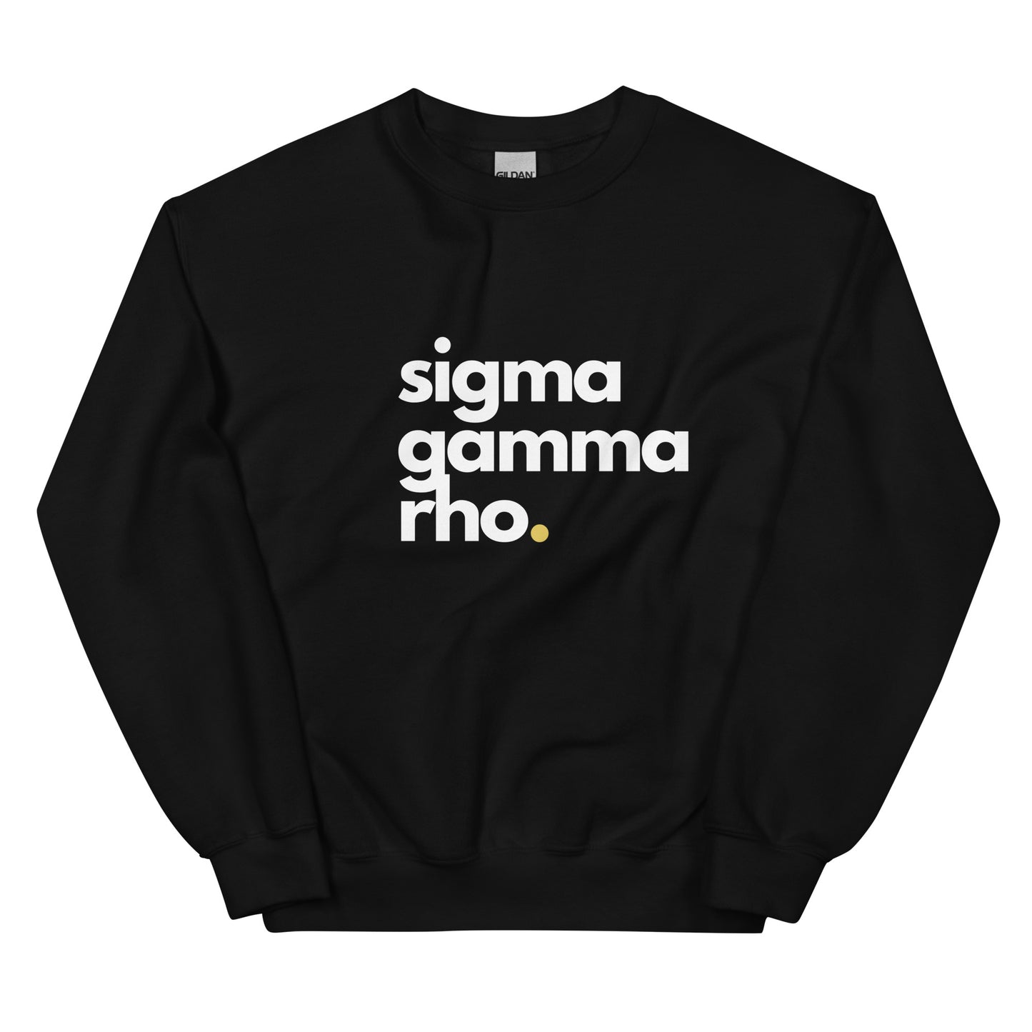 SGRho - Black Sweatshirt, Gold Dot