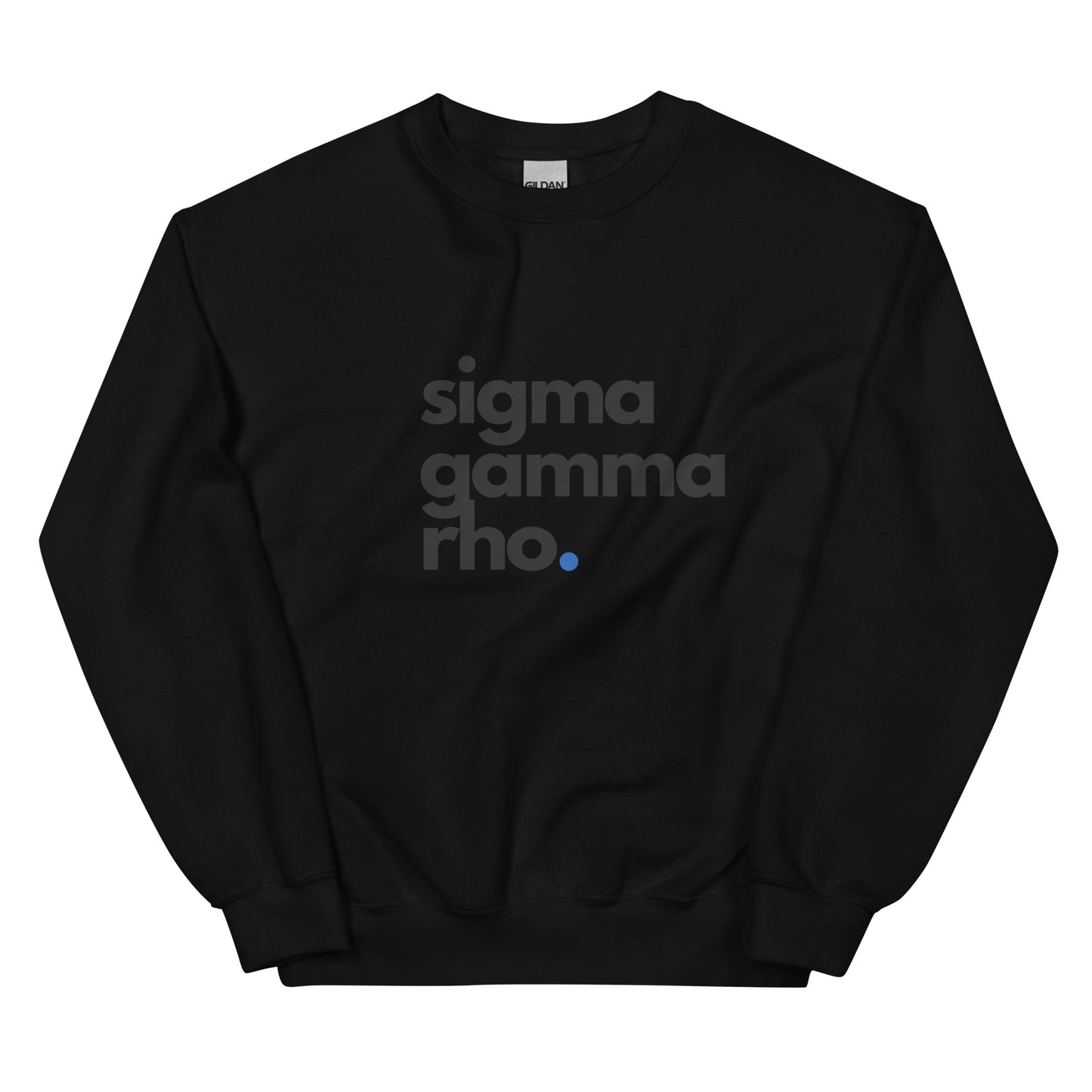 SGRho - White Sweatshirt, Blue Dot