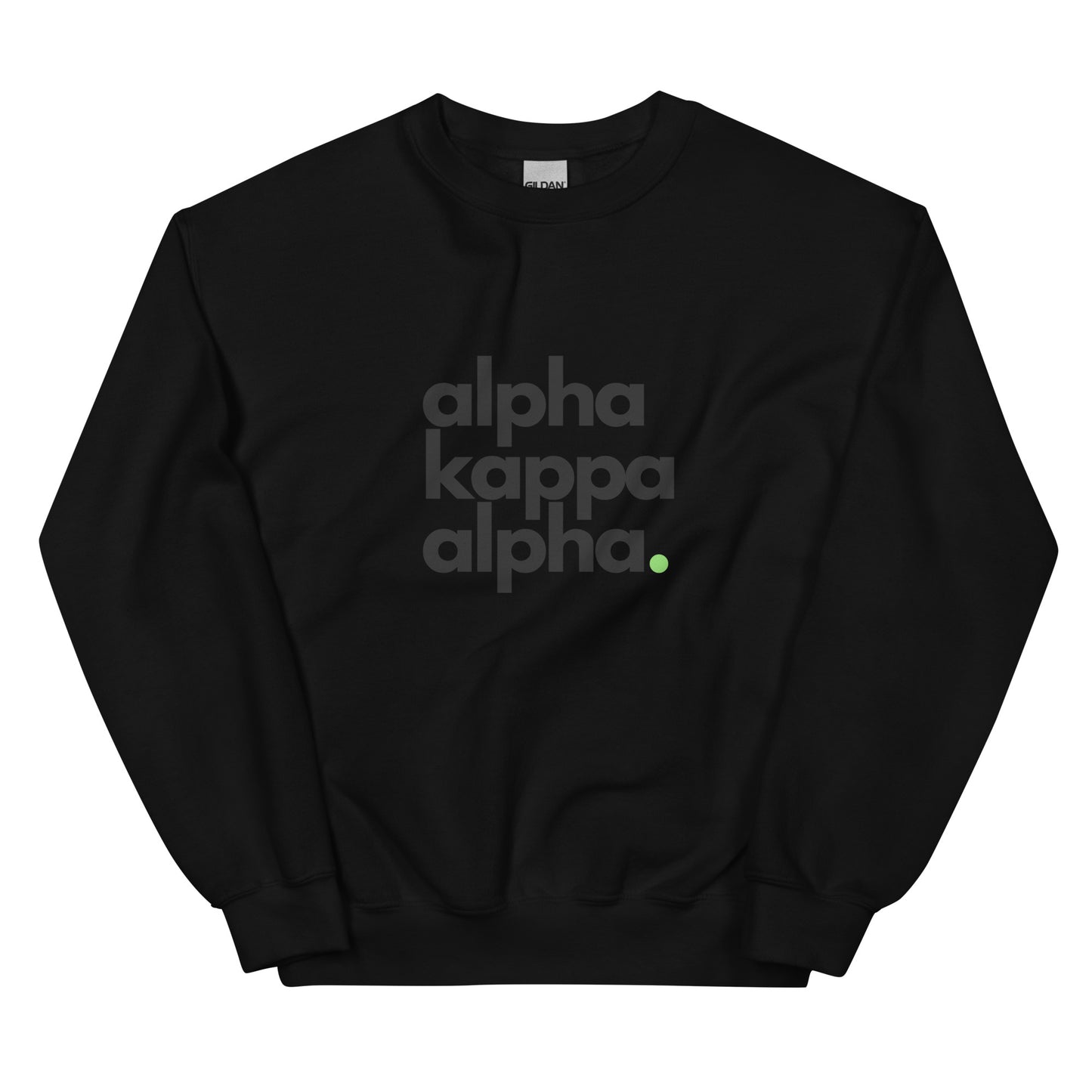 AKA - White Sweatshirt, Green Dot