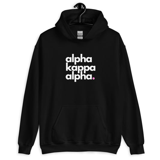 AKA - Black Hoodie, Pink Dot