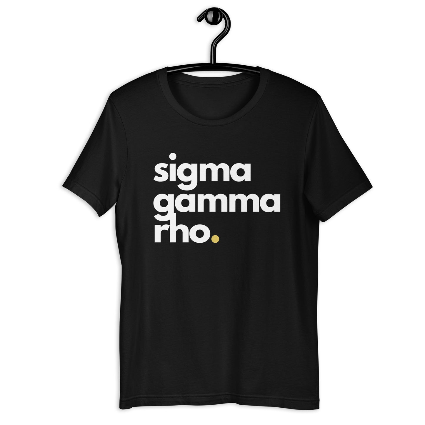 SGRho - Black Tee, Gold Dot